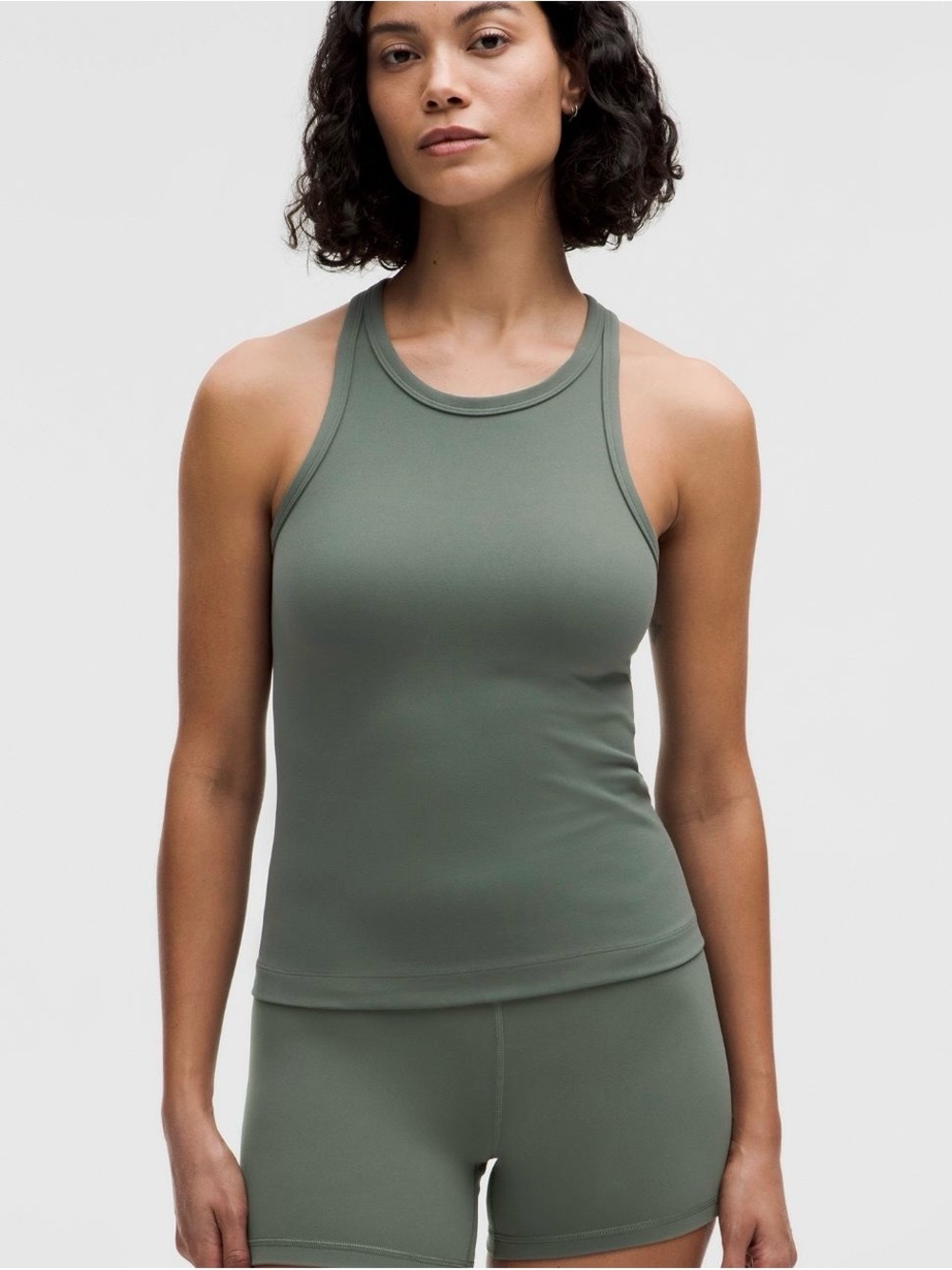 lululemon athletica grey eucalyptus align Racerback Tank Top- waist length